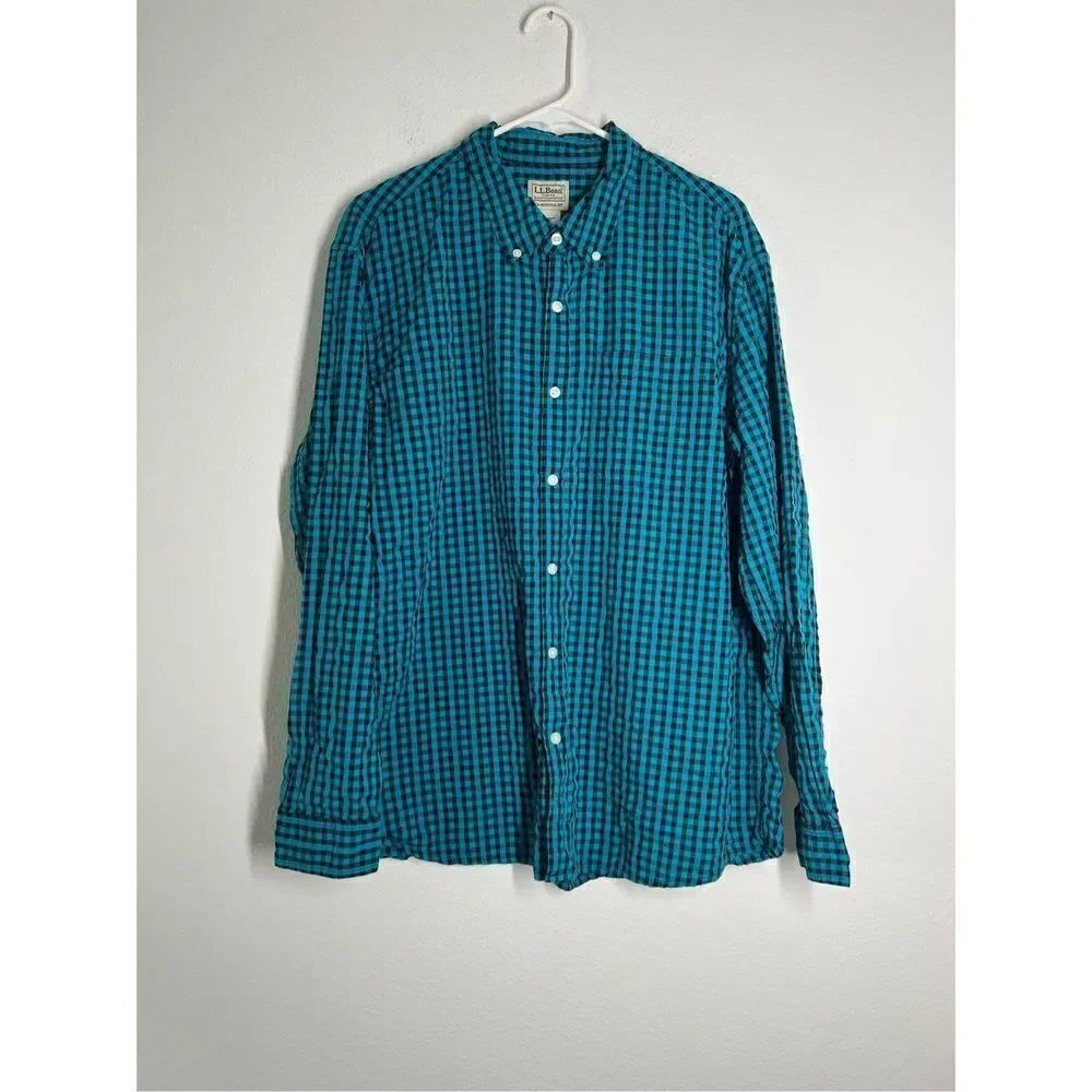 L.L. Bean Organic Cotton Traditional Fit Men’s Shirt Long Sleeve Button down